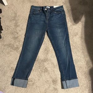 Loft Outlet high rise straight cropped jeans